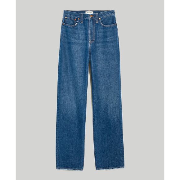 NWT Madewell Baggy Straight Jeans in Worn Indigo Wash‎ Dark Wash Hemp Blend 28 - Picture 2 of 15